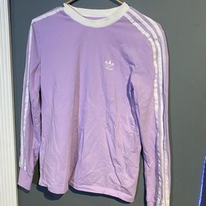 Adidas Long sleeve shirt; it’s a light purple